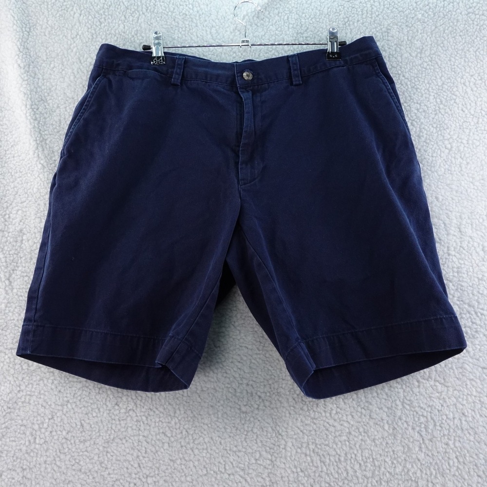 Polo Ralph Lauren Men's Shorts Size‎ 36 (Fits 34) Blue Chino Casual Flat Front
